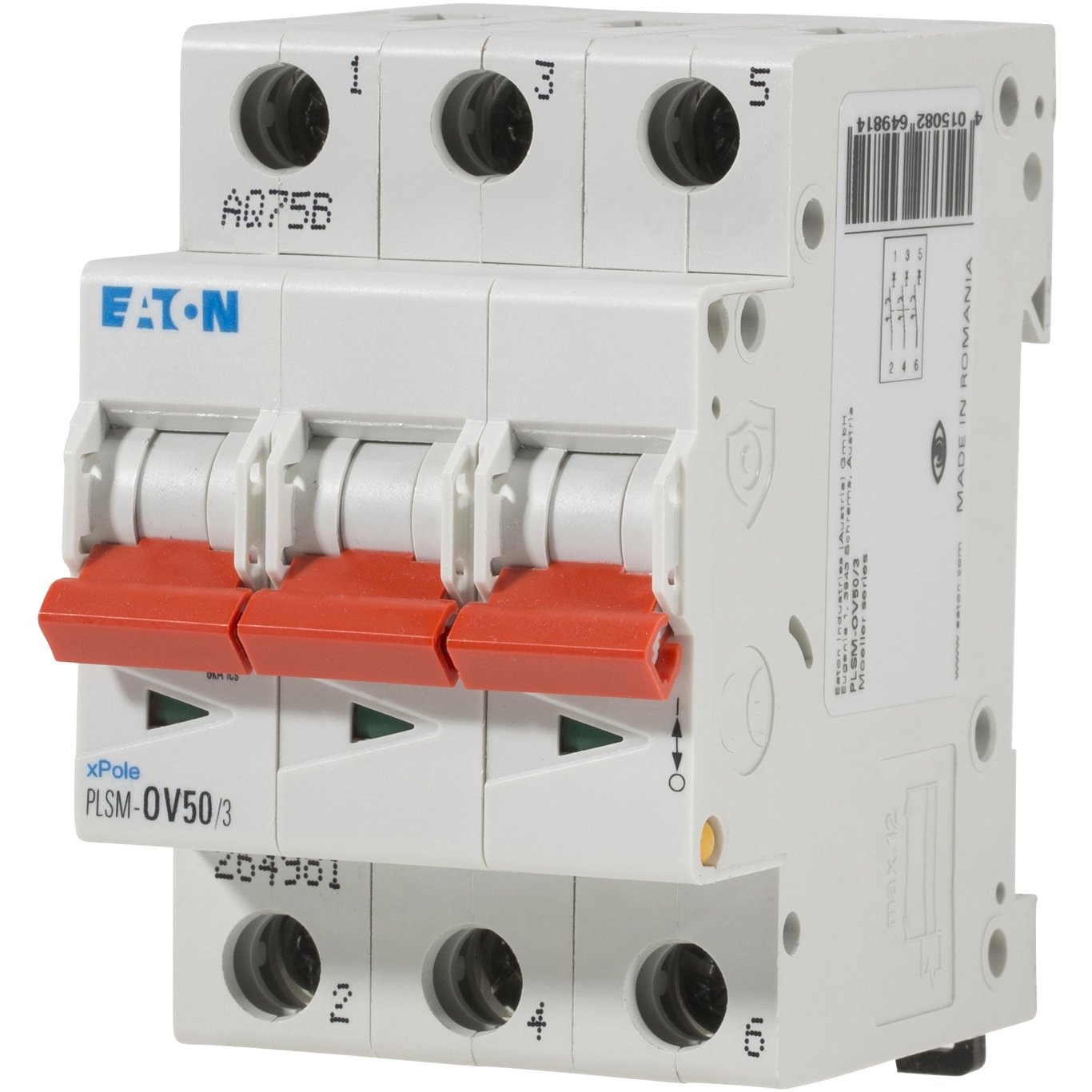 EATON OVERBELASTNINGSVERN 3-POL 50A PLSM-OV50/3 EATON OVERBELASTNINGSVERN 3-POL 50A PLSM-OV50/3
