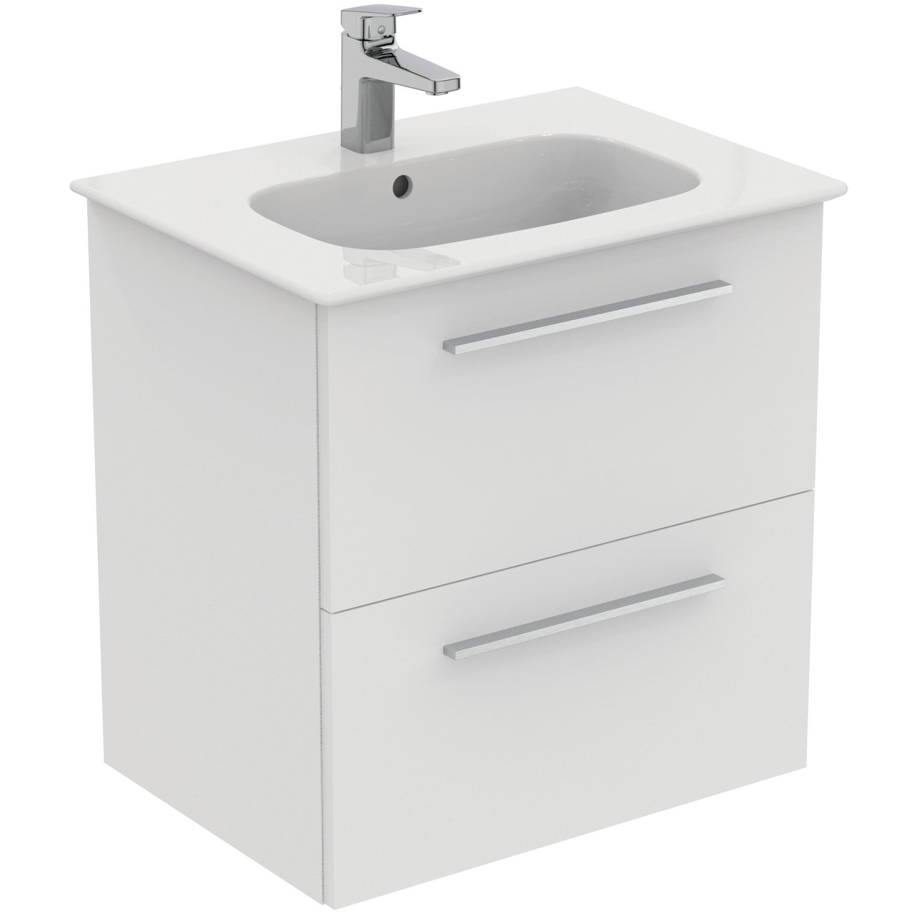 IDEAL STANDARD I.LIFE A BADEROMSMØBEL 640X460 MATT HVIT M/KROM HÅNDTAK