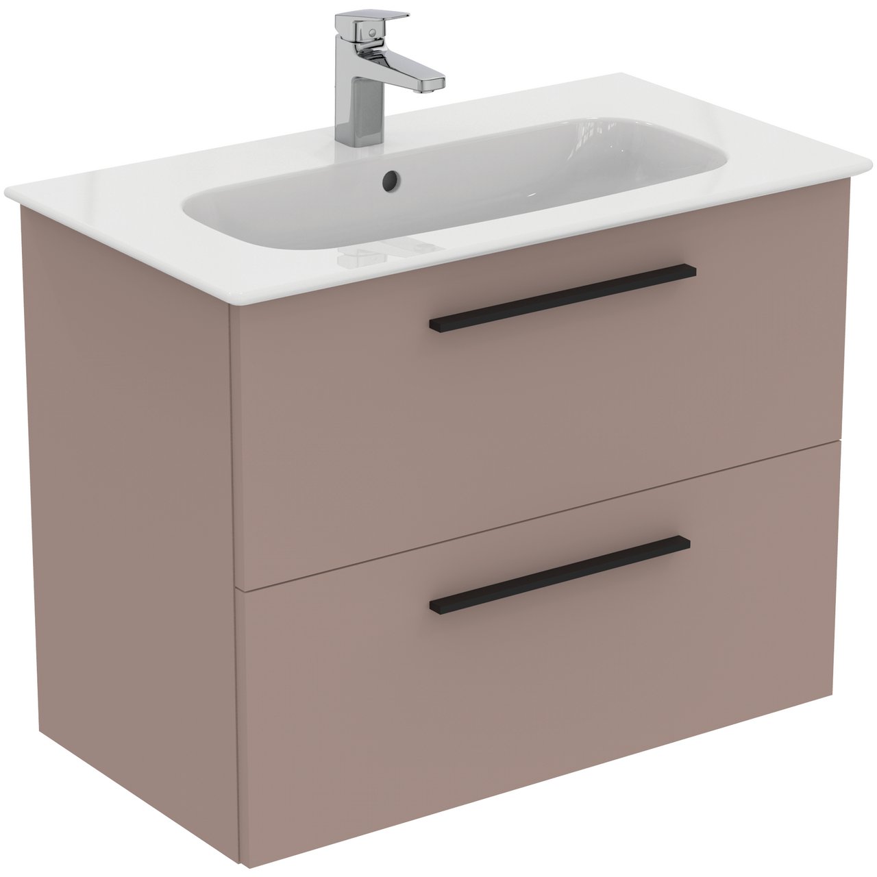 IDEAL STANDARD I.LIFE A BADEROMSMØBEL 840X460 GREIGE MATT M/SORT HÅNDTAK