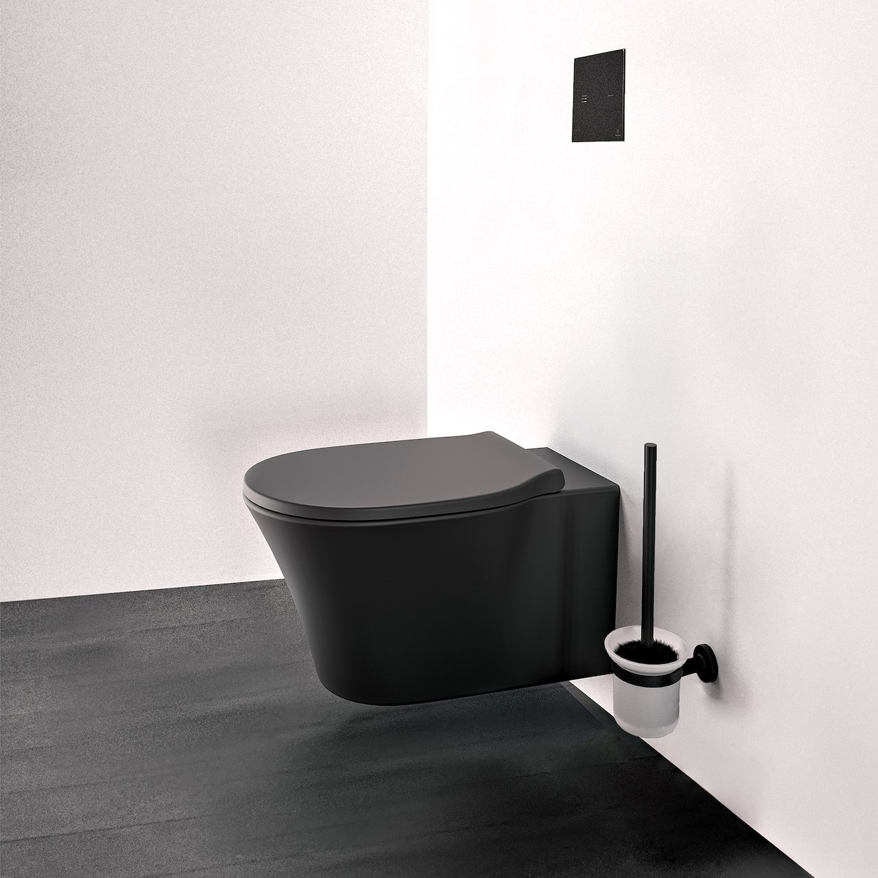 IDEAL STANDARD CONNECT AIR VEGGSKÅL M/SETE MATT SORT IDEAL STANDARD CONNECT AIR VEGGSKÅL M/SETE MATT SORT