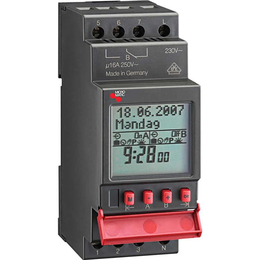 MICROMATIC ASTROUR 2-KANALER 230V SKINNEMONTERING MICROMATIC ASTROUR 2-KANALER 230V SKINNEMONTERING