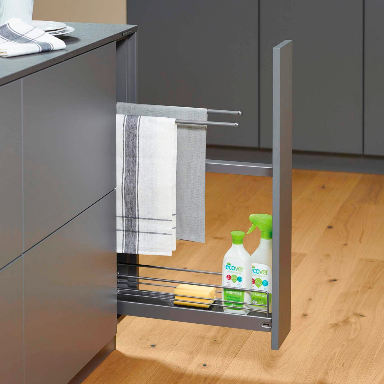 KESSEBÖHMER BASE NO.15 ARENA STYLE HÅNDKLEHOLDER 481MM DYP ANTRASITT