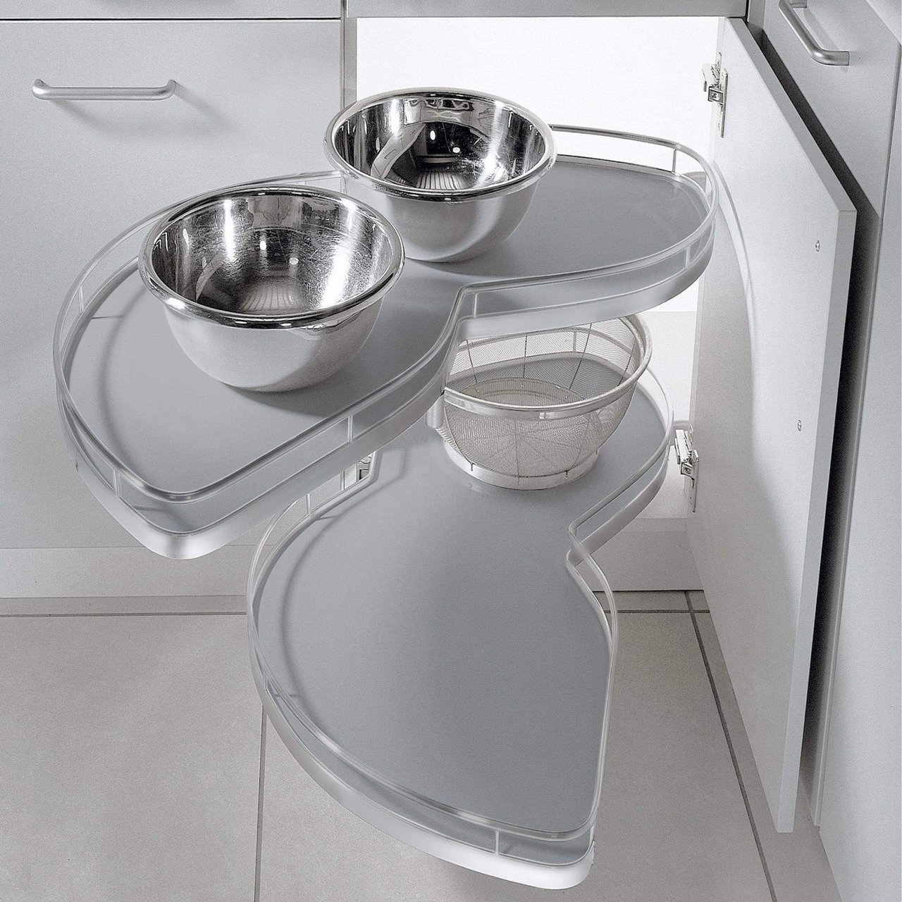 KESSEBÖHMER LEMANS II 600MM, VENSTRE ARENA CLASSIC, GRÅ/SØLV