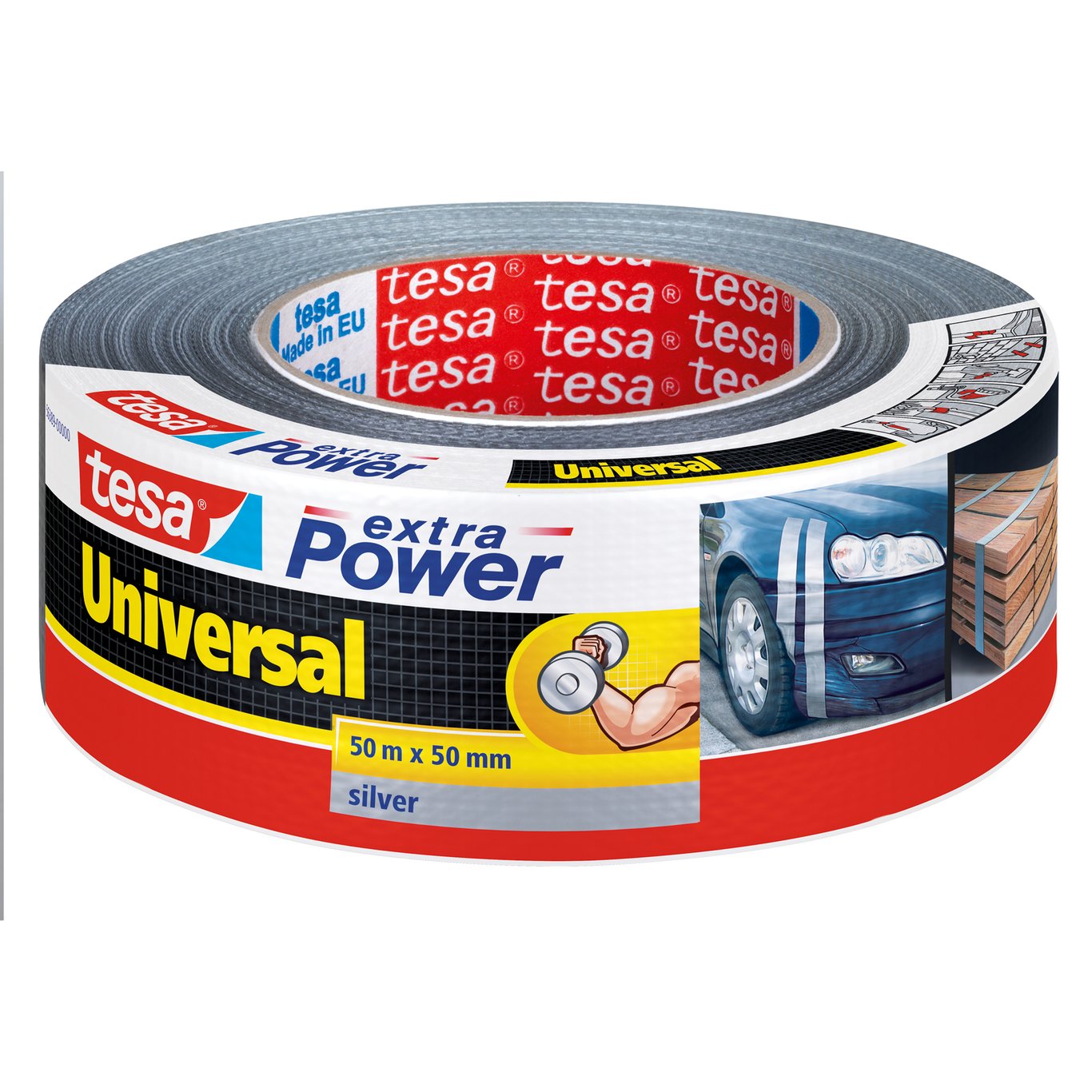 TESA LERRETSTAPE UNIVERSAL 50M X 50MM GRÅ TESA LERRETSTAPE UNIVERSAL 50M X 50MM GRÅ