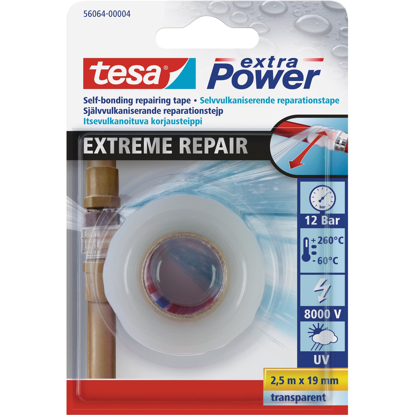 TESA SILIKONTAPE 2,5M X 19MM TRANSPARENT TESA SILIKONTAPE 2,5M X 19MM TRANSPARENT