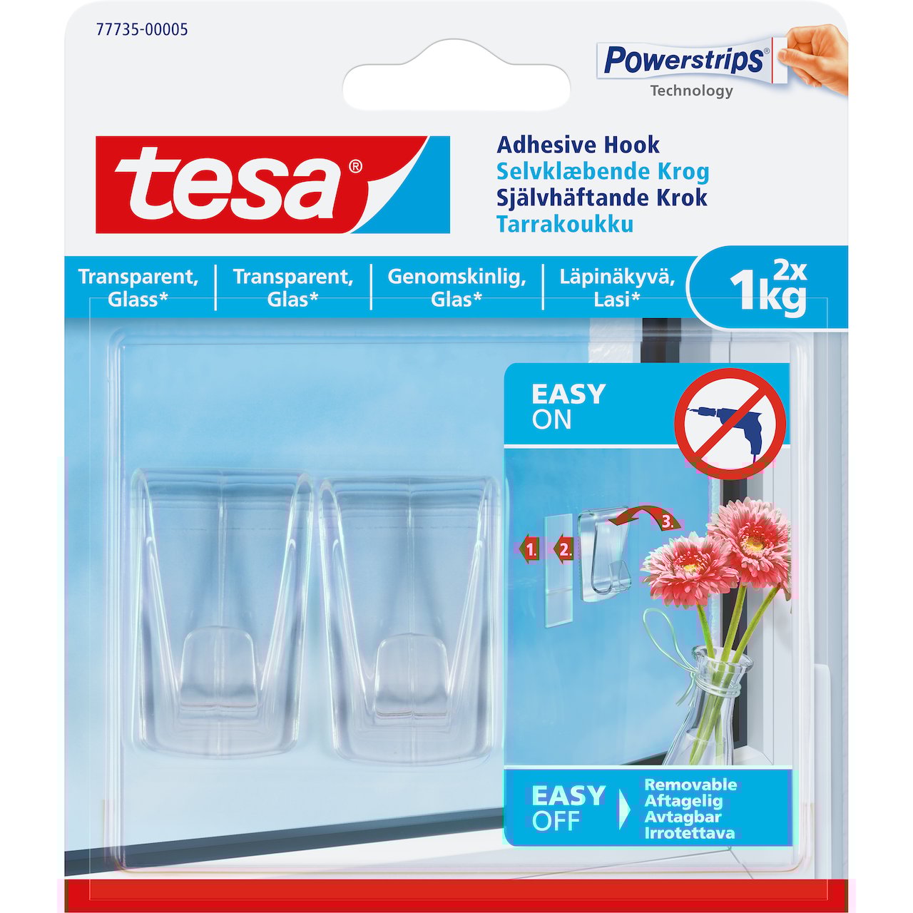 TESA GJENNOMSIKTIG LIMKROK 2X1KG