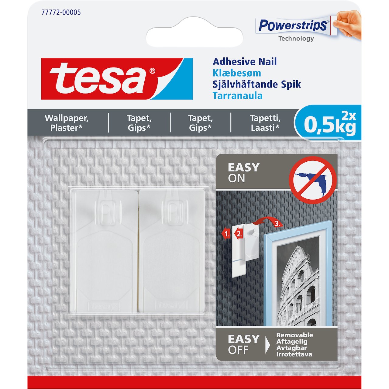 TESA LIMSPIKER TAPET OG GIPS 2X0,5KG TESA LIMSPIKER TAPET OG GIPS 2X0,5KG