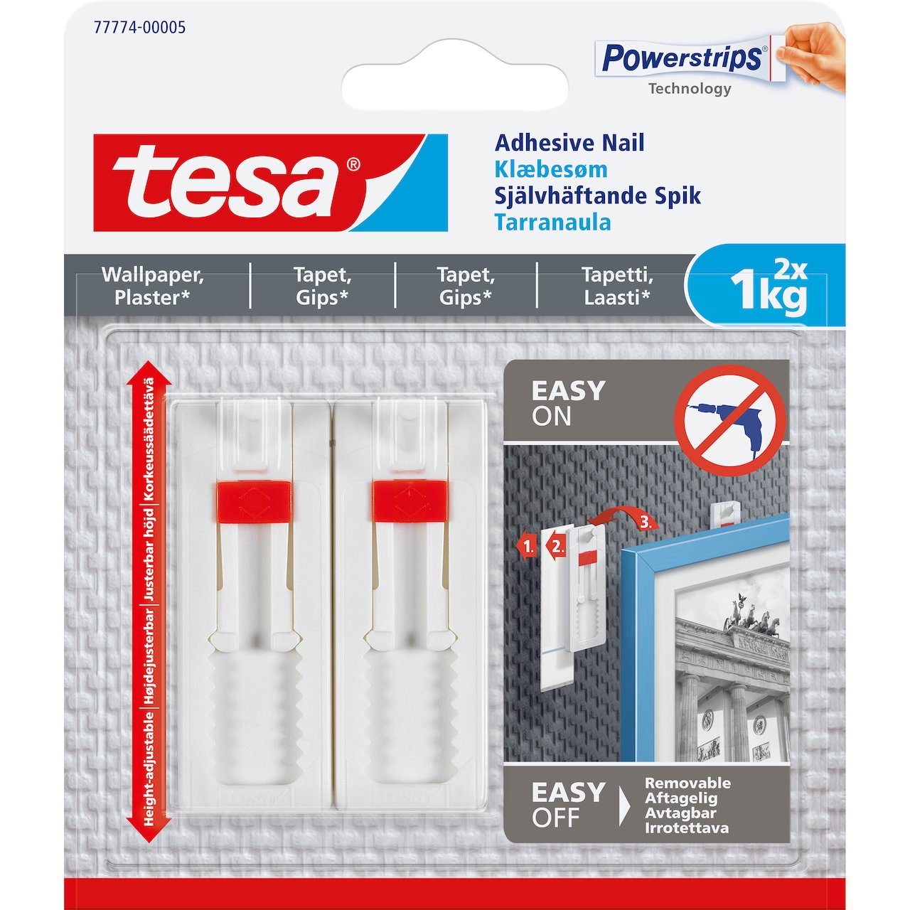 TESA JUSTERBAR LIMSPIKER TAPET OG GIPS 2X1KG TESA JUSTERBAR LIMSPIKER TAPET OG GIPS 2X1KG