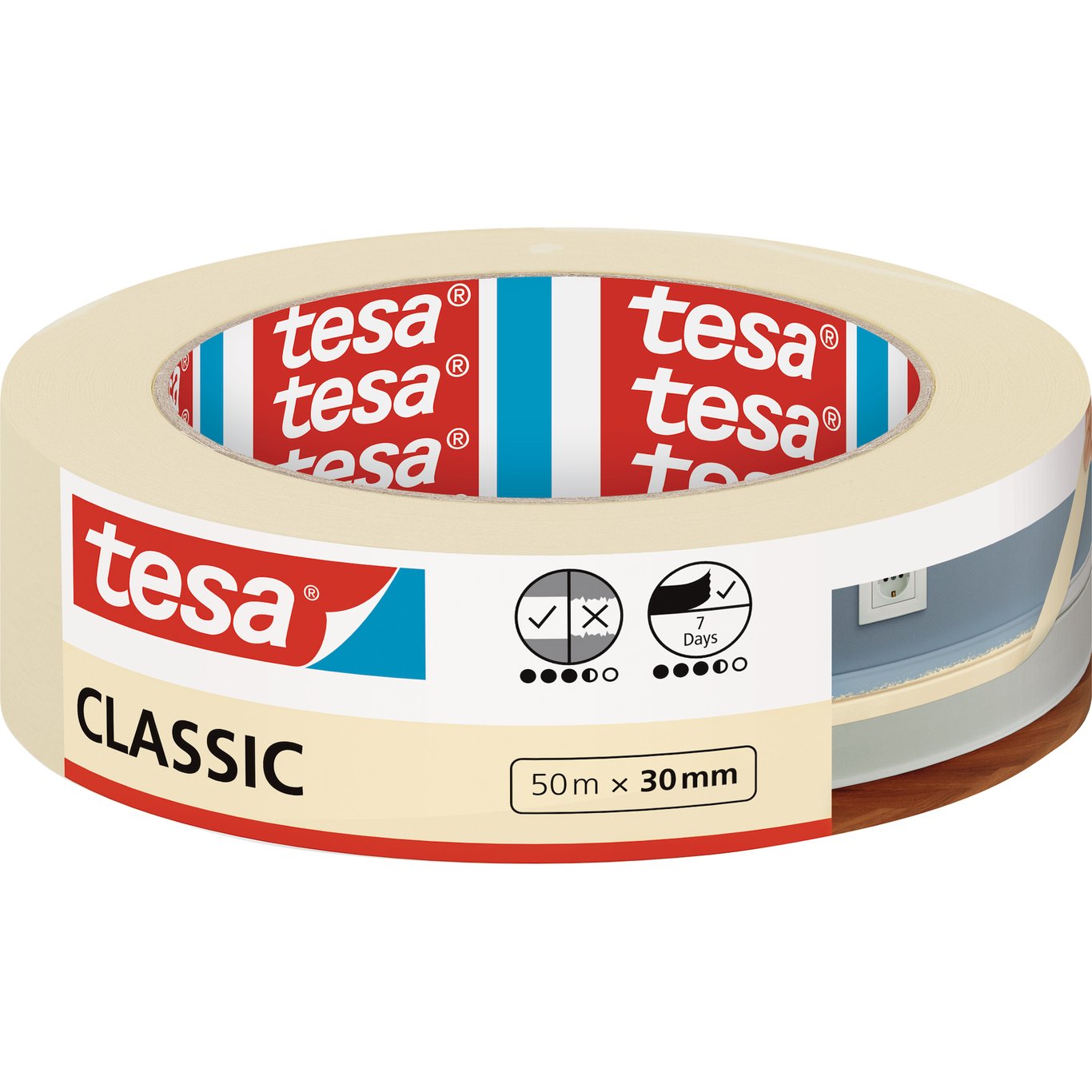 TESA MASKERINGSTAPE CLASSIC 50M X 30MM TESA MASKERINGSTAPE CLASSIC 50M X 30MM