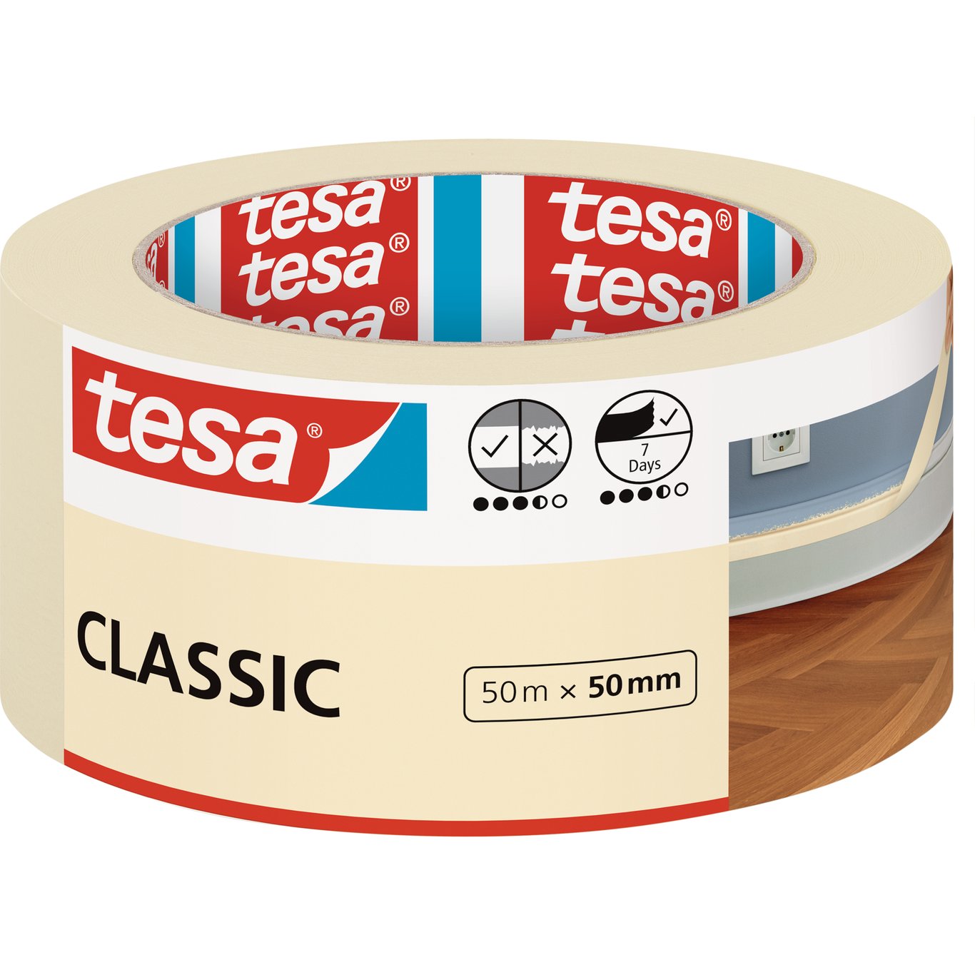 TESA MASKERINGSTAPE CLASSIC 50M X 50MM TESA MASKERINGSTAPE CLASSIC 50M X 50MM