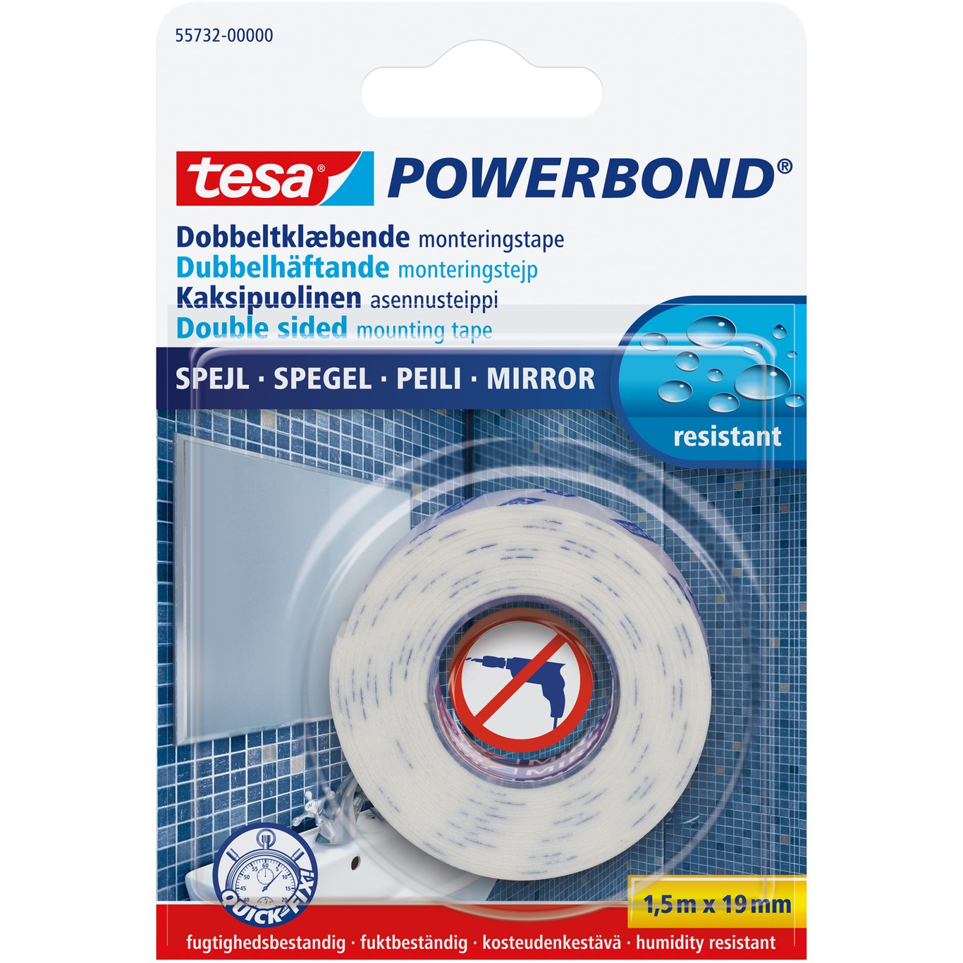 TESA DOBBELTKLEBENDE TAPE SPEIL 1.5MX19MM TESA DOBBELTKLEBENDE TAPE SPEIL 1.5MX19MM