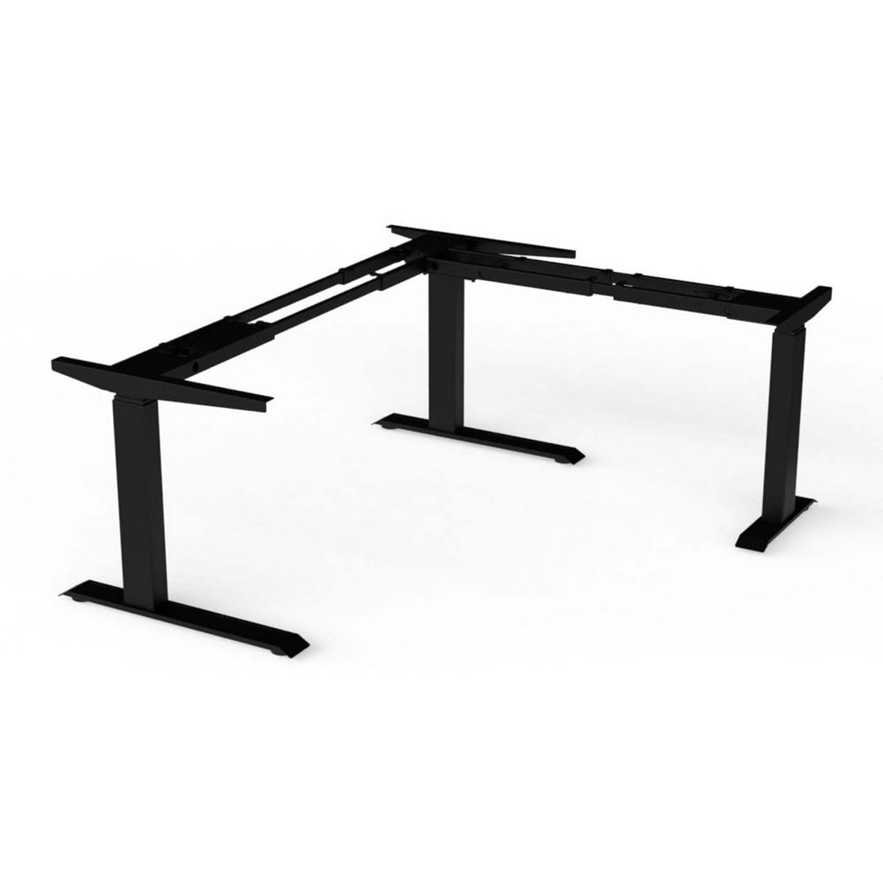 THEOFILS BORDSTATIV HJØRNE HØYDEJUSTERBART ELEKTRISK, 610-1270MM, MAKS 180KG SVART