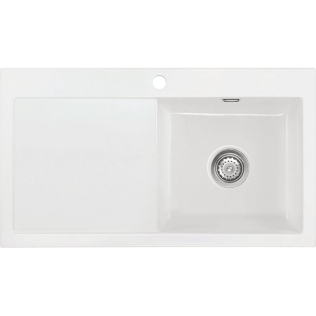 LAVABO MERA 90 KERAMIKK KJØKKENVASK HVIT M/KROM BUNNVENTIL LAVABO MERA 90 KERAMIKK KJØKKENVASK HVIT M/KROM BUNNVENTIL