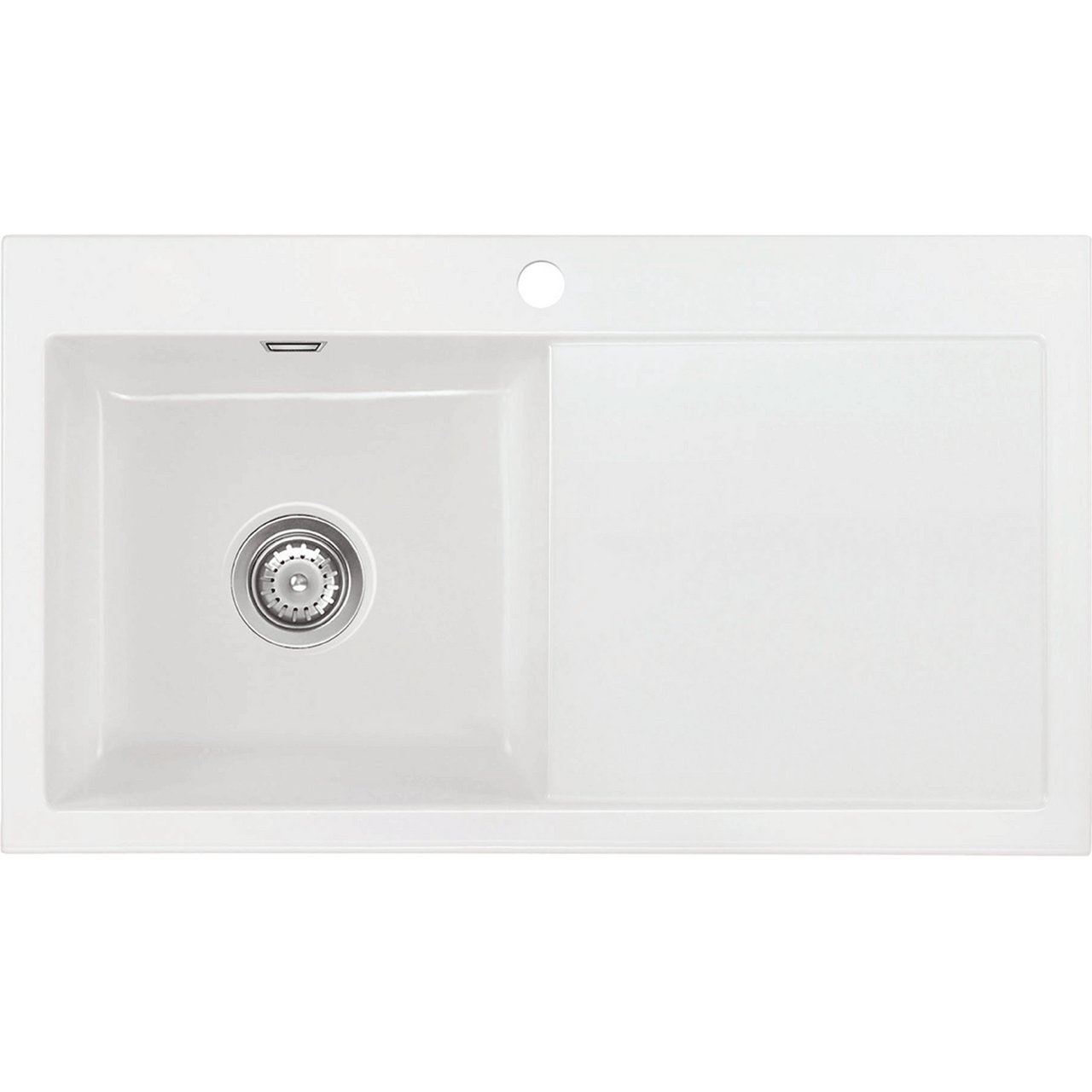 LAVABO MERA 90 KERAMIKK KJØKKENVASK HVIT M/KROM BUNNVENTIL LAVABO MERA 90 KERAMIKK KJØKKENVASK HVIT M/KROM BUNNVENTIL