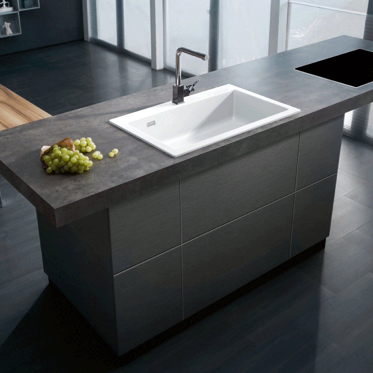 LAVABO MERA 80 KERAMIKK KJØKKENVASK HVIT M/KROM BUNNVENTIL LAVABO MERA 80 KERAMIKK KJØKKENVASK HVIT M/KROM BUNNVENTIL