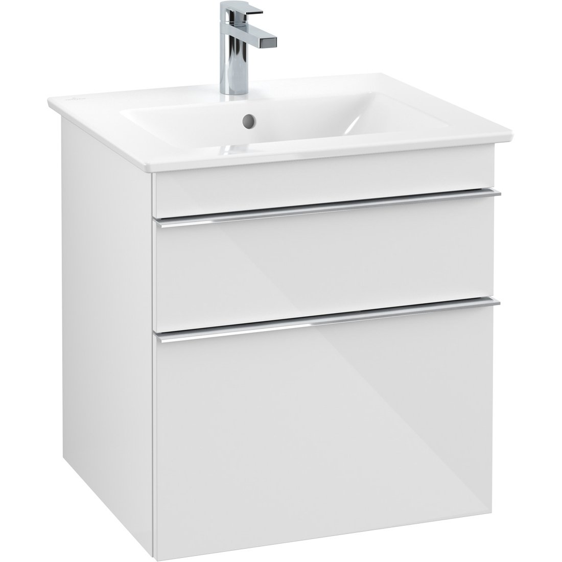 VILLEROY & BOCH VENTICELLO SERVANTSKAP HVIT HØYGLANS M/2 SKUFFER, 553 X 590 X 477 MM VILLEROY & BOCH VENTICELLO SERVANTSKAP HVIT HØYGLANS M/2 SKUFFER, 553 X 590 X 477 MM