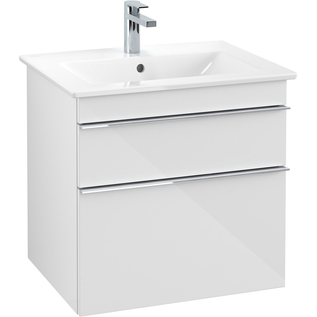 VILLEROY & BOCH VENTICELLO SERVANTSKAP HVIT HØYGLANS M/2 SKUFFER, 603 X 590 X 477 MM VILLEROY & BOCH VENTICELLO SERVANTSKAP HVIT HØYGLANS M/2 SKUFFER, 603 X 590 X 477 MM