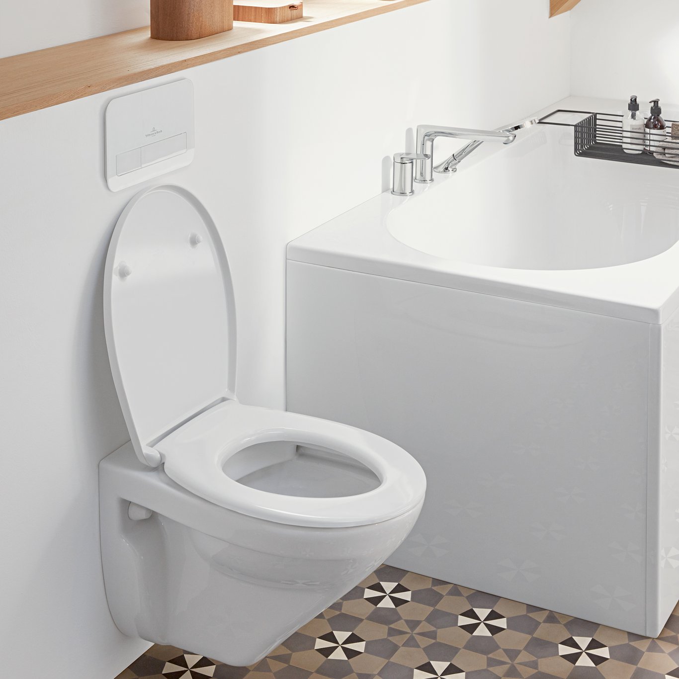 V&B VICONNECT M200 TRYKKPLATE HVIT BLANK