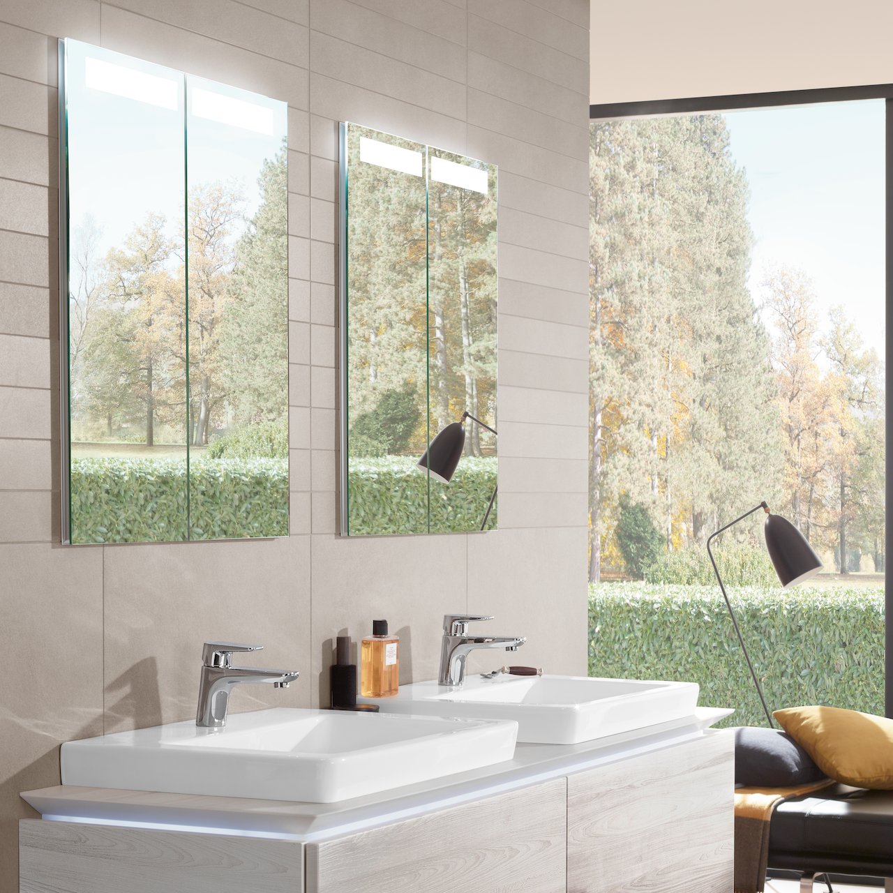 VILLEROY & BOCH MY VIEW IN SPEILSKAP TIL INNBYGGING MED LYS 60 X 74 CM