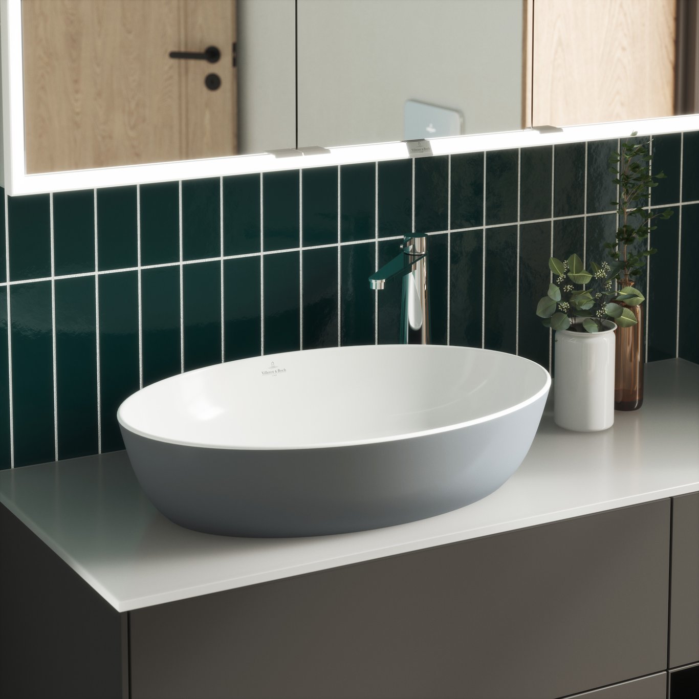 V&B ARTIS SERVANT OVAL 61X41 FRENCH LINEN