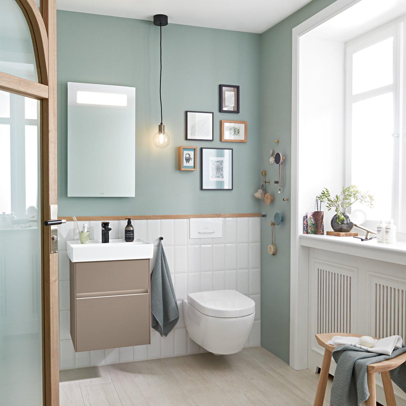 V&B VICONNECT M300 TRYKKPLATE HVIT GLASS V&B VICONNECT M300 TRYKKPLATE HVIT GLASS