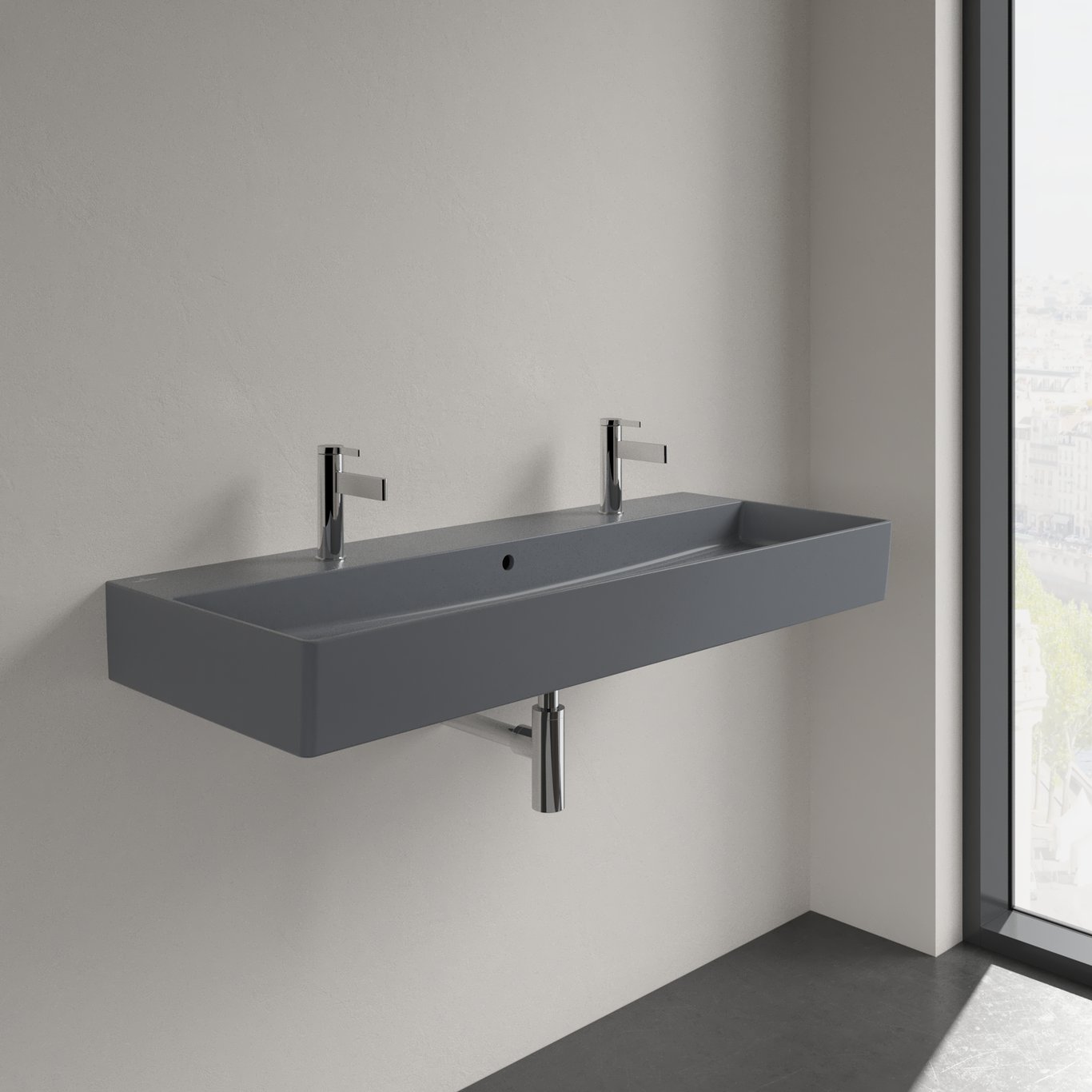 V&B MEMENTO 2.0 DOBBEL SERVANT C+ 120X47 GRAPHITE