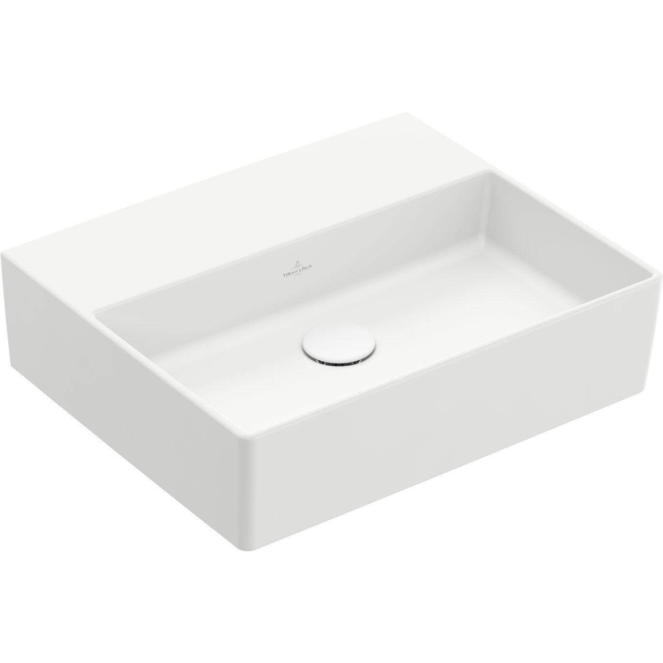 VILLEROY & BOCH MEMENTO 2.0 SERVANT 50 CM U/ARMATURHULL STONE WHITE CERAMICPLUS U/OVERLØP