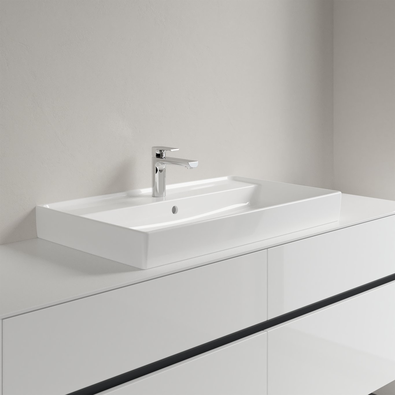 V&B COLLARO SERVANT 80X47, TITANCERAM HVIT ALPIN