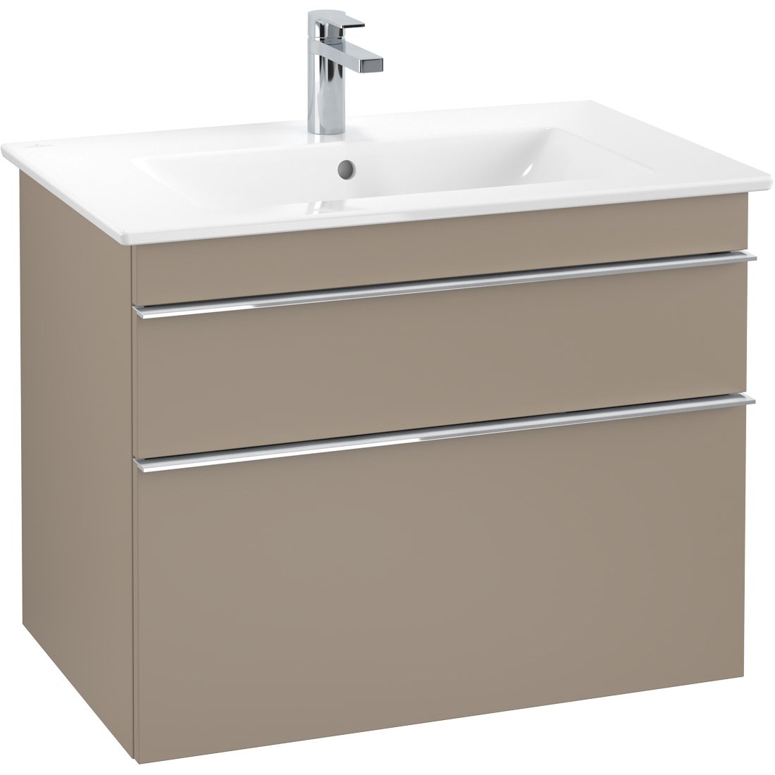 VILLEROY & BOCH VENTICELLO SERVANTSKAP TRØFFELGRÅ M/2 SKUFFER, 753 X 590 X 477 MM