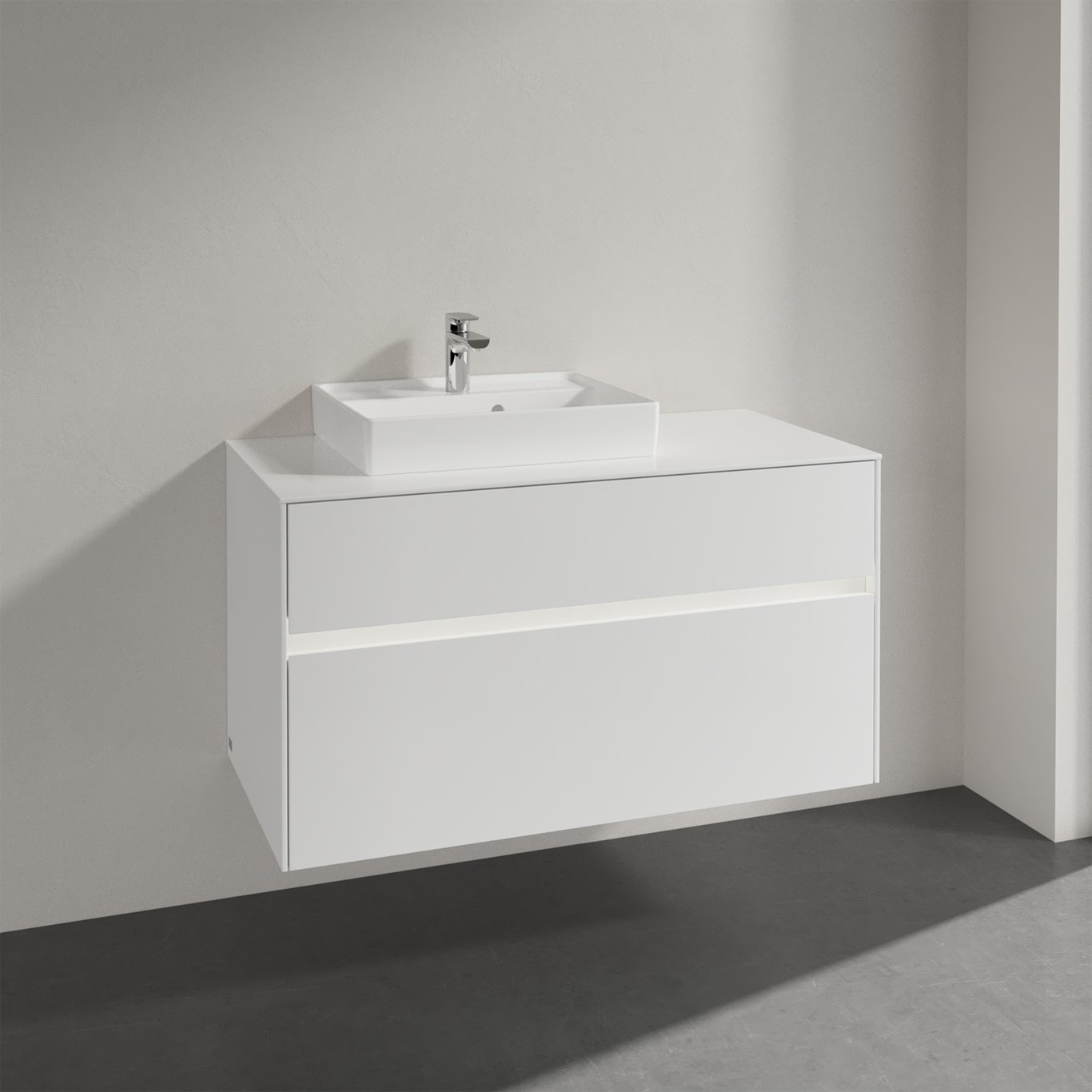 V&B COLLARO SERVANTSKAP 100 M/LYS FOR SERVANT VENSTRE 50 M/2 SKUFFER HVIT HØYGLANS