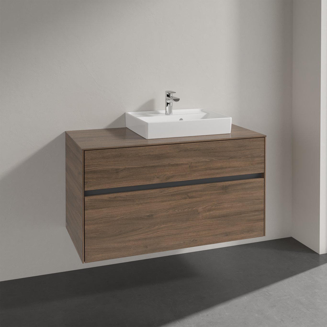 V&B COLLARO SERVANTSKAP 100 FOR SERVANT HØYRE 50 M/2 SKUFFER ARIZONA EIK