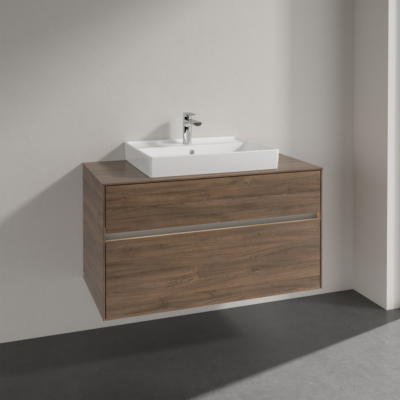 VILLEROY & BOCH COLLARO SERVANTSKAP 100 M/LYS FOR SERVANT MIDT 60 CM M/2 SKUFFER ARIZONA EIK VILLEROY & BOCH COLLARO SERVANTSKAP 100 M/LYS FOR SERVANT MIDT 60 CM M/2 SKUFFER ARIZONA EIK