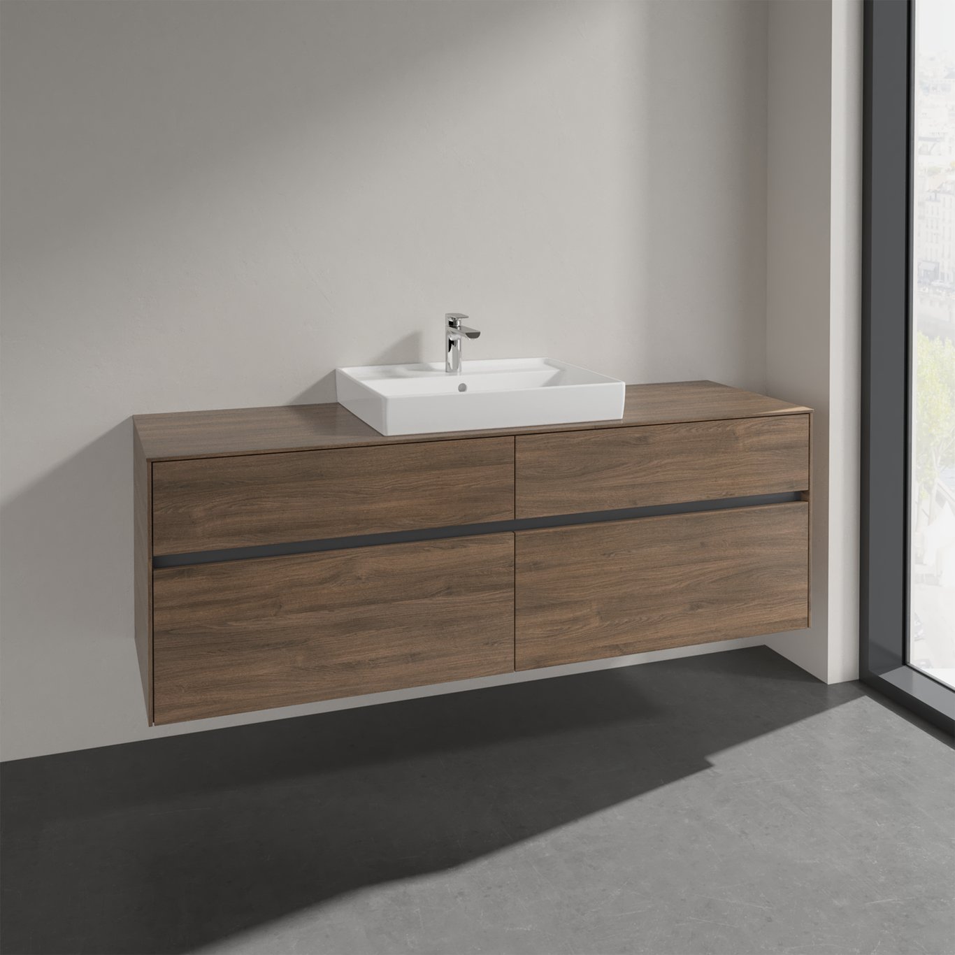 VILLEROY & BOCH COLLARO SERVANTSKAP 160 FOR SERVANT MIDT 60 CM M/4 SKUFFER ARIZONA EIK