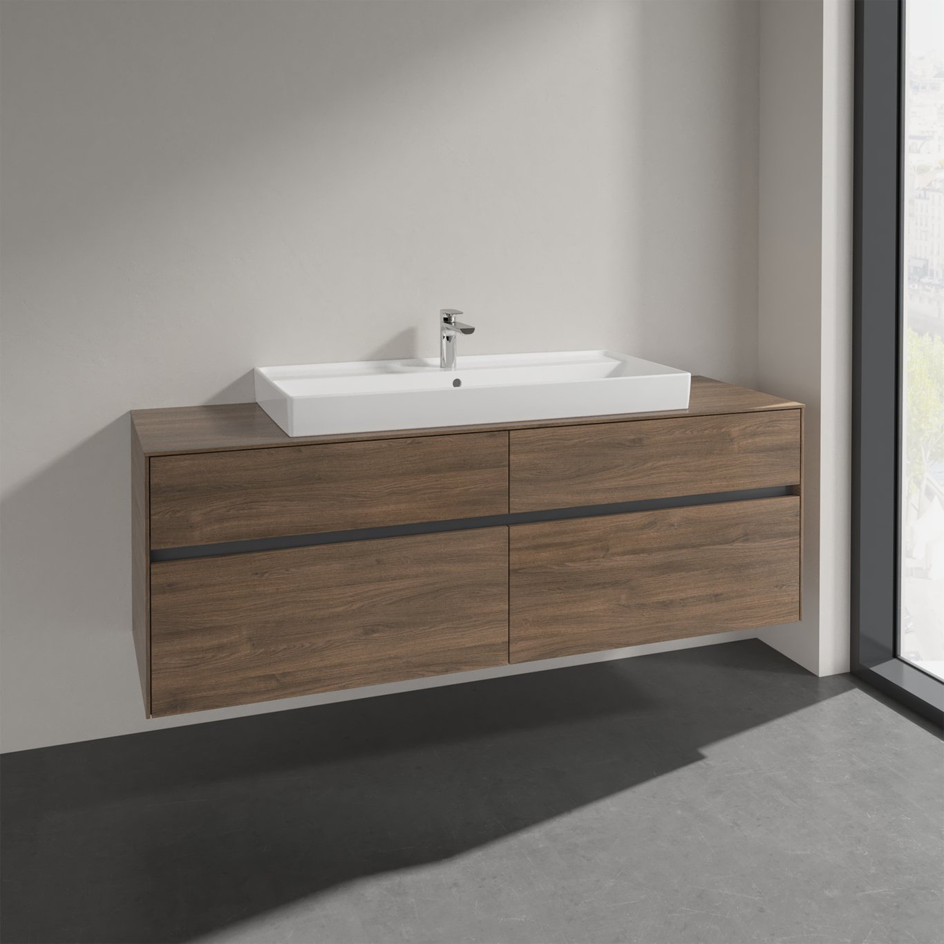 V&B COLLARO SERVANTSKAP 160 FOR SERVANT MIDT 100 CM M/4 SKUFFER ARIZONA EIK