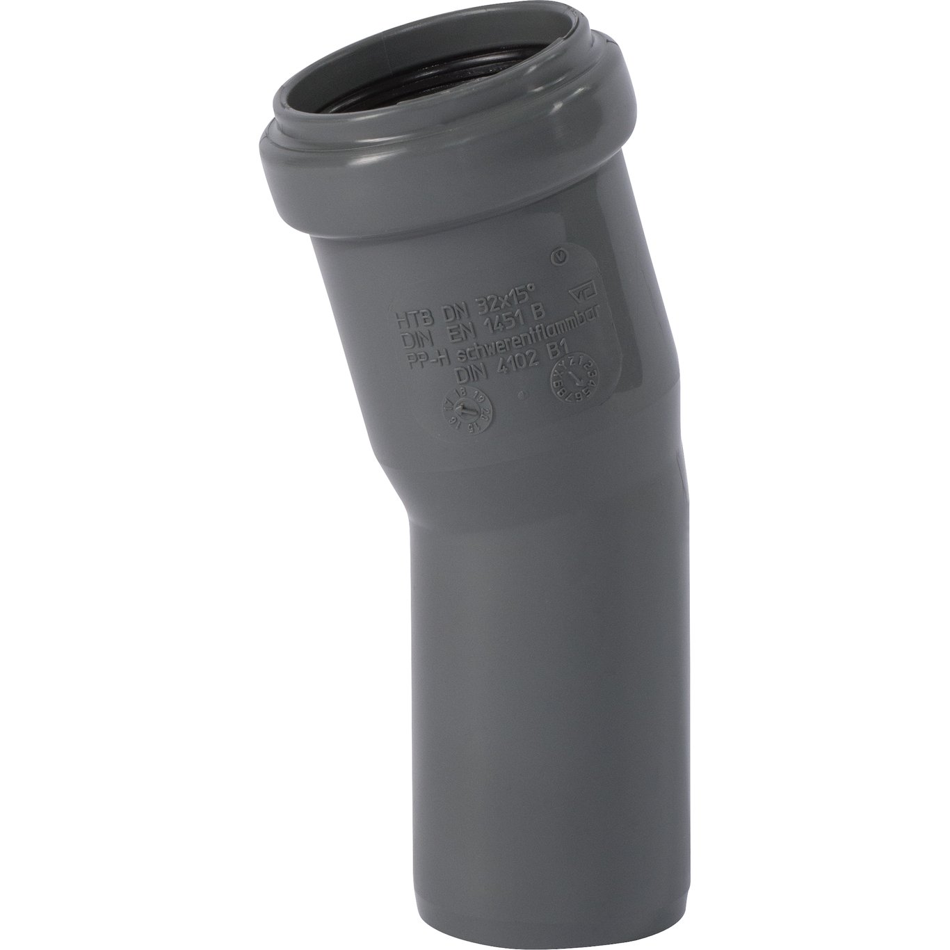 HT SAFE BEND PP GRÅ 32MM - 15° HT SAFE BEND PP GRÅ 32MM - 15°