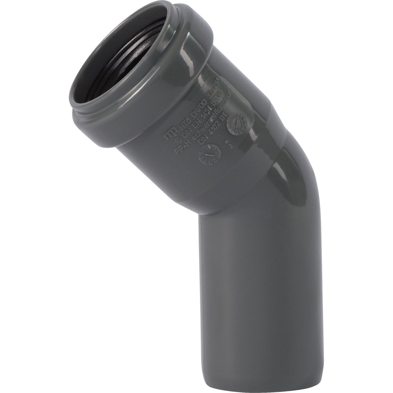 HT SAFE BEND PP GRÅ 32MM - 45° HT SAFE BEND PP GRÅ 32MM - 45°