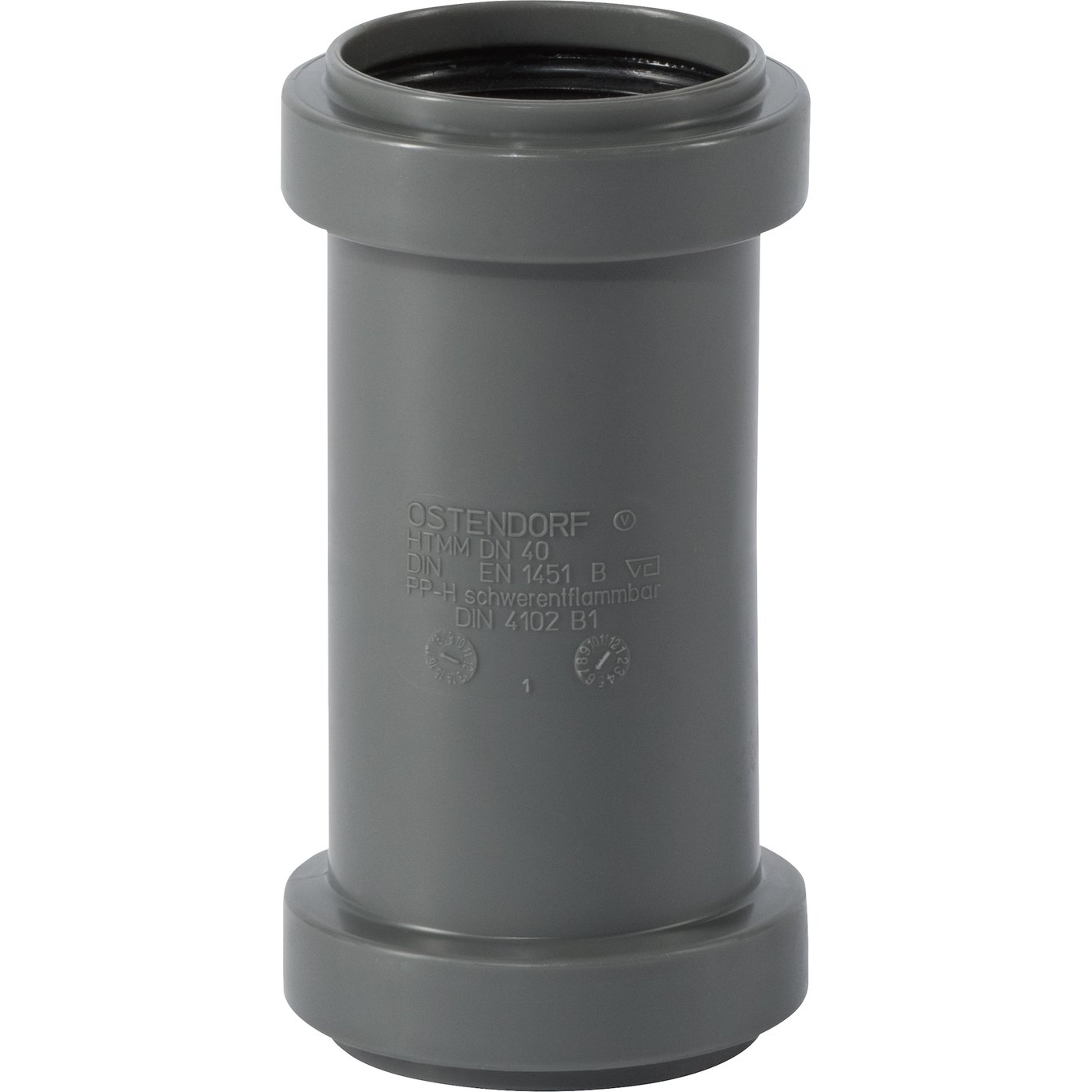 HT SAFE DOBBEL SKJØTEMUFFE PP GRÅ 40MM HT SAFE DOBBEL SKJØTEMUFFE PP GRÅ 40MM