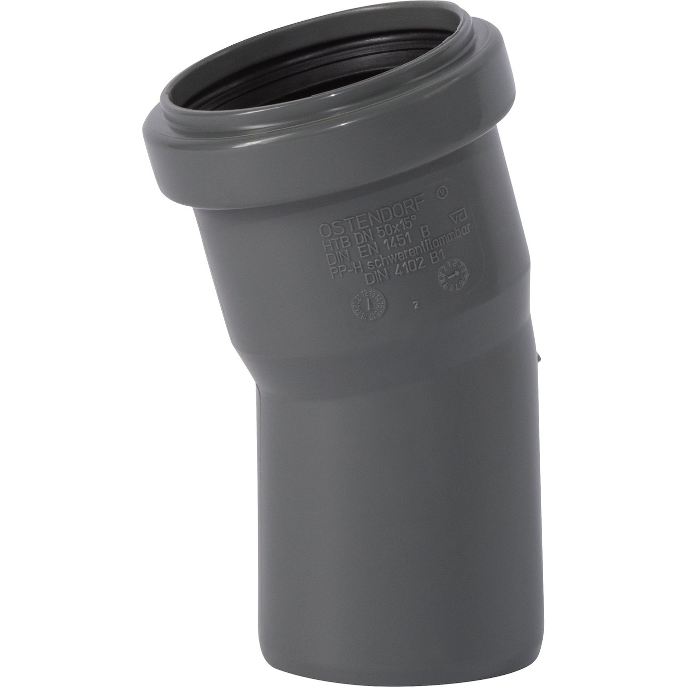 HT SAFE BEND PP GRÅ 50MM - 15° HT SAFE BEND PP GRÅ 50MM - 15°