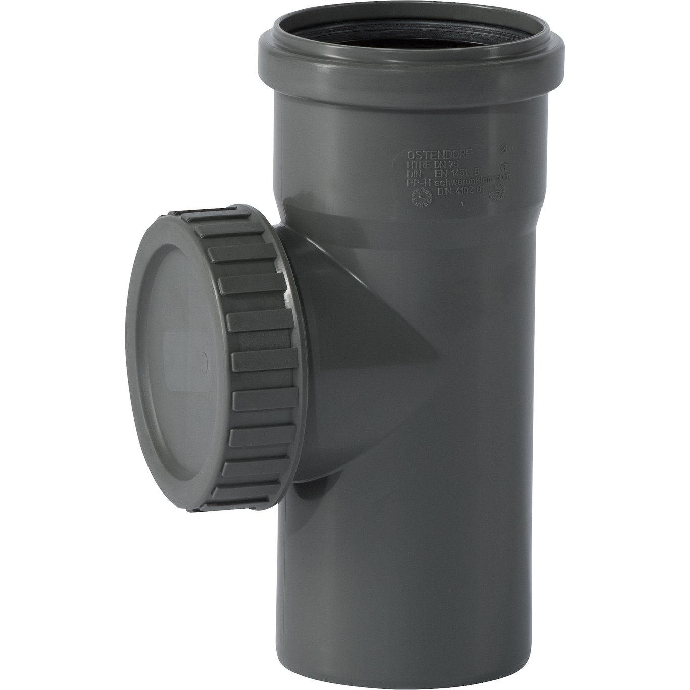 HT SAFE AVLØPSRØR M/STAKELUKE PP GRÅ 75MM HT SAFE AVLØPSRØR M/STAKELUKE PP GRÅ 75MM