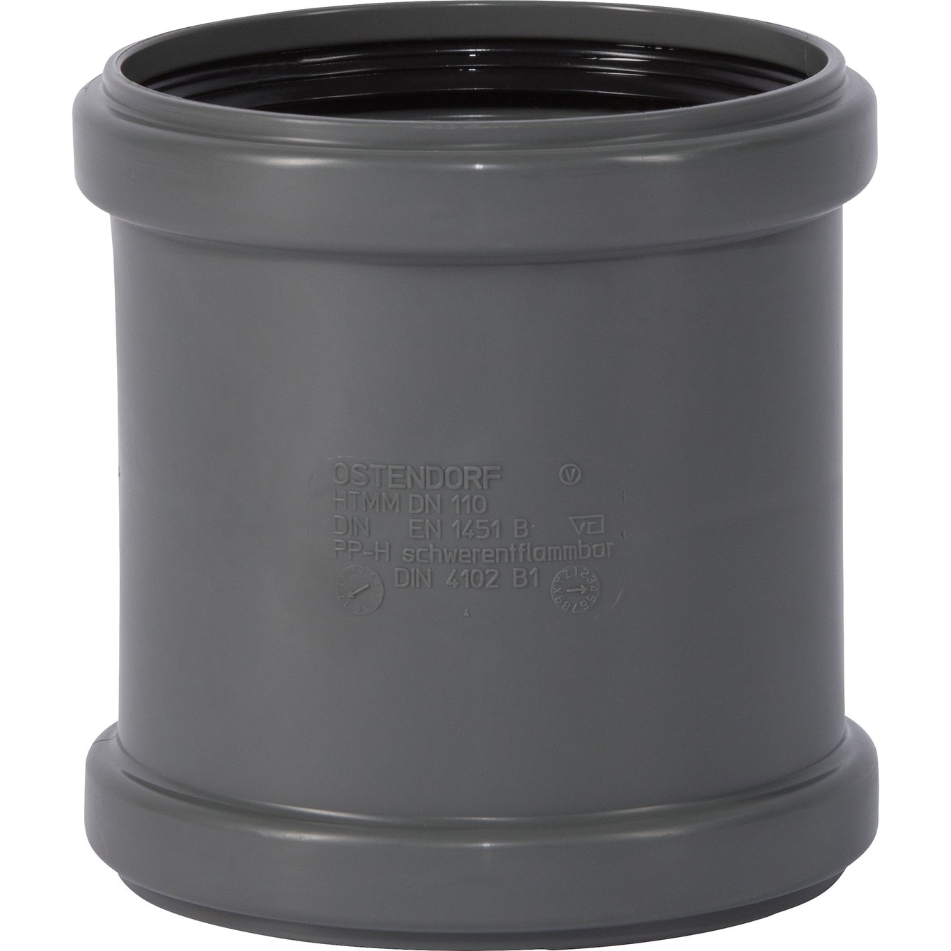 HT SAFE DOBBEL SKJØTEMUFFE PP GRÅ 110MM HT SAFE DOBBEL SKJØTEMUFFE PP GRÅ 110MM