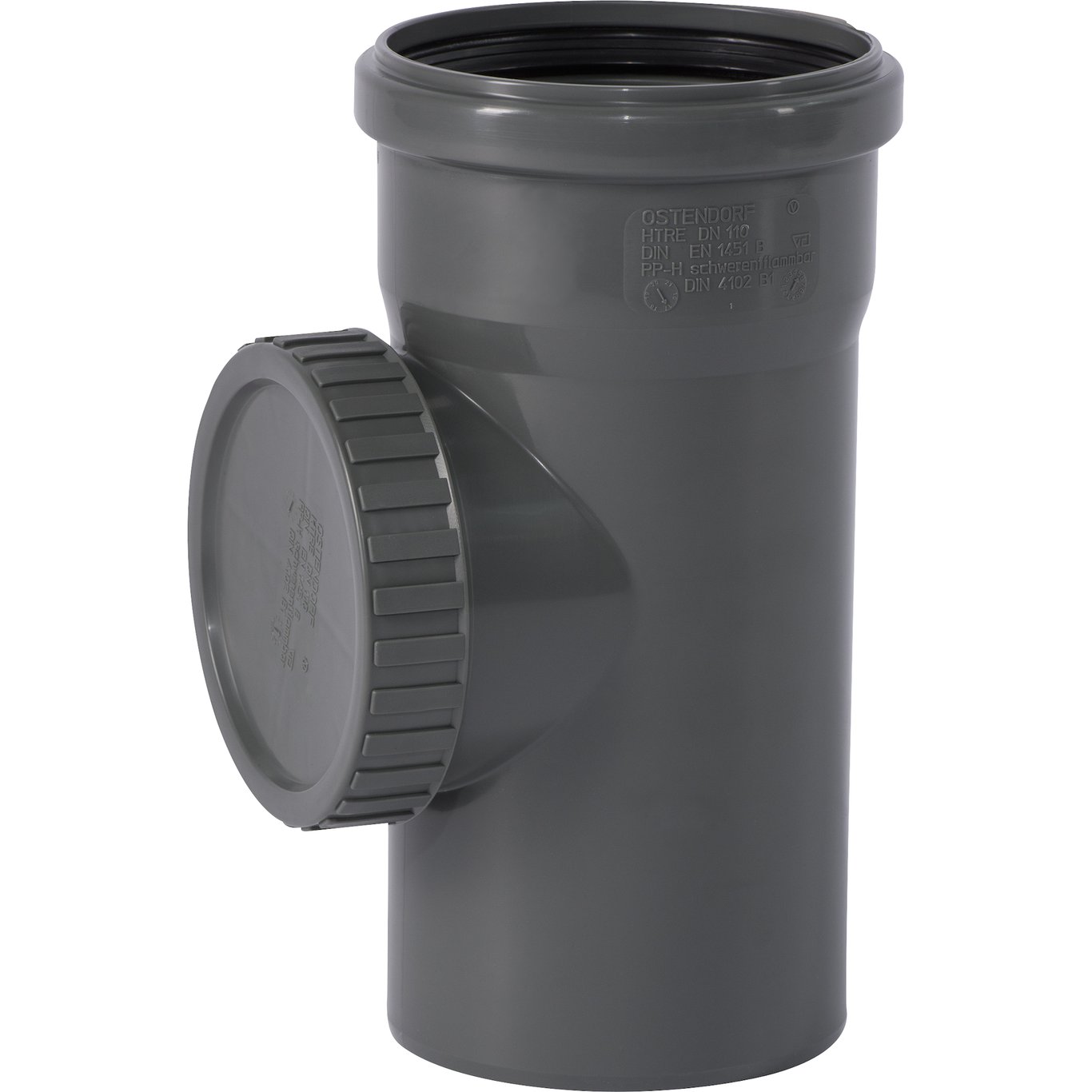 HT SAFE AVLØPSRØR M/STAKELUKE PP GRÅ 110MM HT SAFE AVLØPSRØR M/STAKELUKE PP GRÅ 110MM