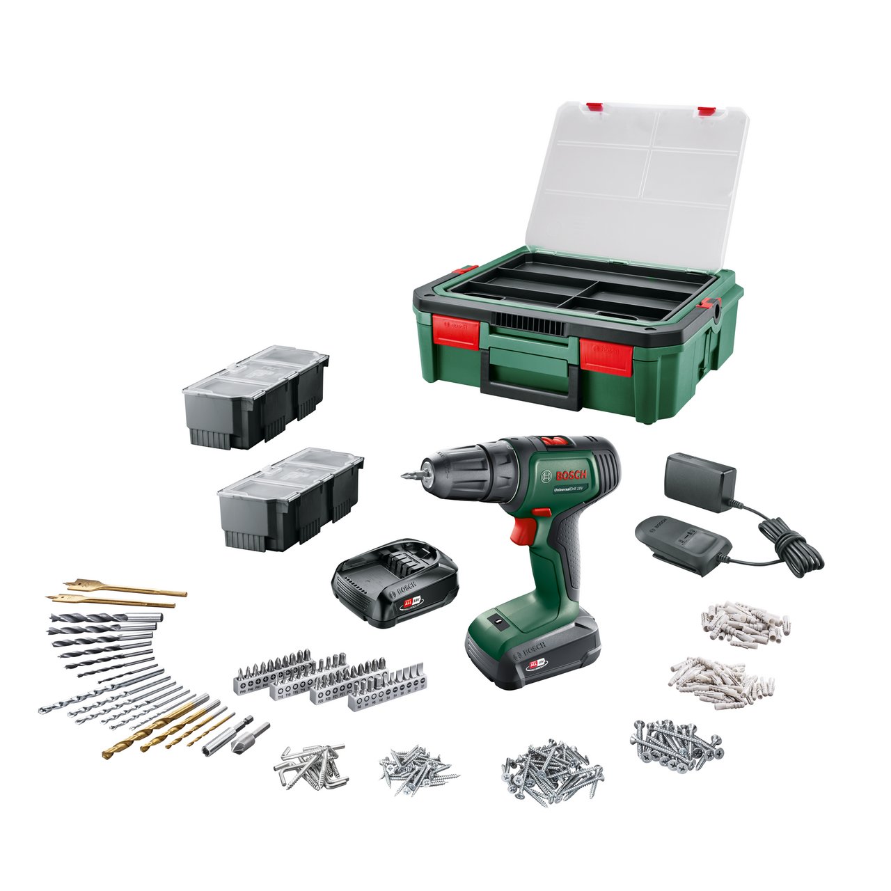 BOSCH BORSKRUTREKKER UNIDRILL 18 2X1,5AH S-BOX
