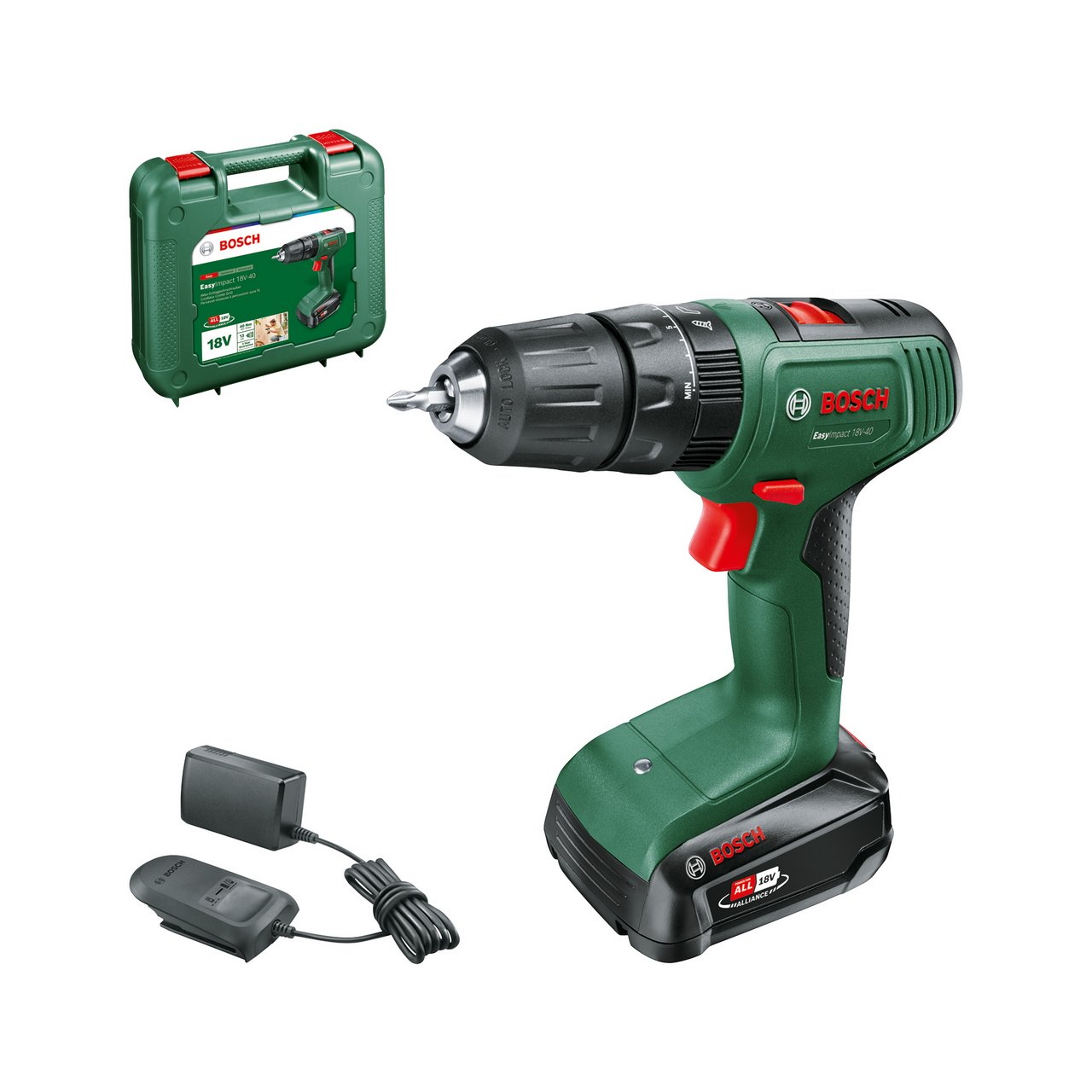 BOSCH SLAGBOREMASKIN EASYIMPACT 18V-40 1X1,5AH BOSCH SLAGBOREMASKIN EASYIMPACT 18V-40 1X1,5AH