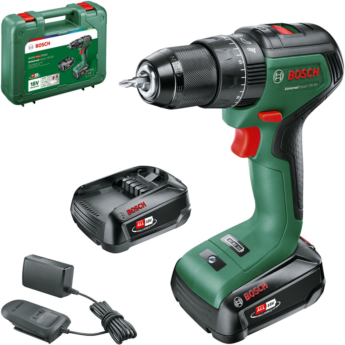 BOSCH SLAGDRILL UNIVERSALIMPACT 18V-60 2X 2,0AH BOSCH SLAGDRILL UNIVERSALIMPACT 18V-60 2X 2,0AH