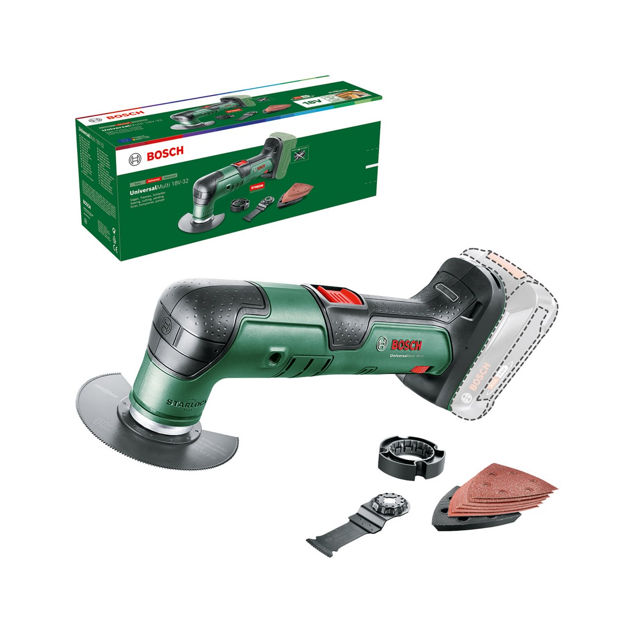 BOSCH KUTTEMASKIN UNIVERSAL MULTI 18V-32 SOLO