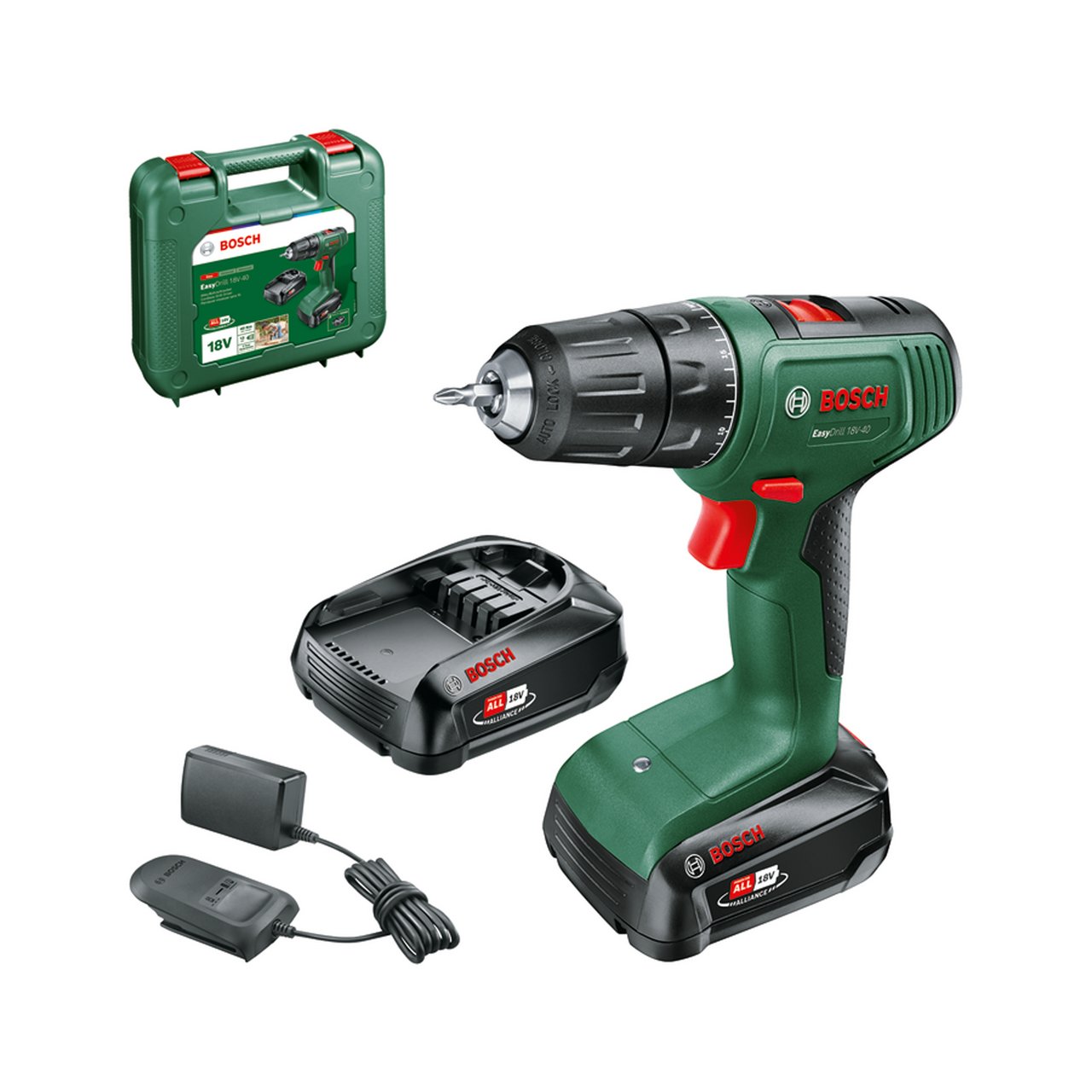 BOSCH BORSKRUTREKKER EASY DRILL 18V-40 2X2AH BOSCH BORSKRUTREKKER EASY DRILL 18V-40 2X2AH