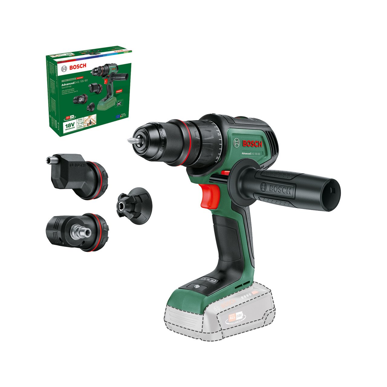 BOSCH BORSKRUTREKKER ADV 18V-80 SOLO M/TILB BOSCH BORSKRUTREKKER ADV 18V-80 SOLO M/TILB