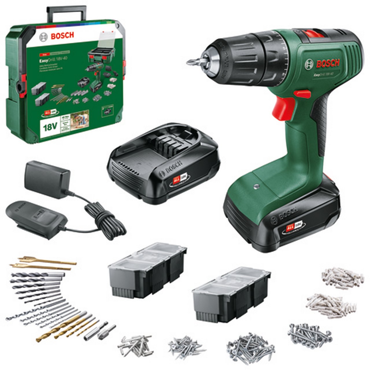 BOSCH BORSKRUTREKKER EASY 18V-40 2X1,5AH S-BOX BOSCH BORSKRUTREKKER EASY 18V-40 2X1,5AH S-BOX