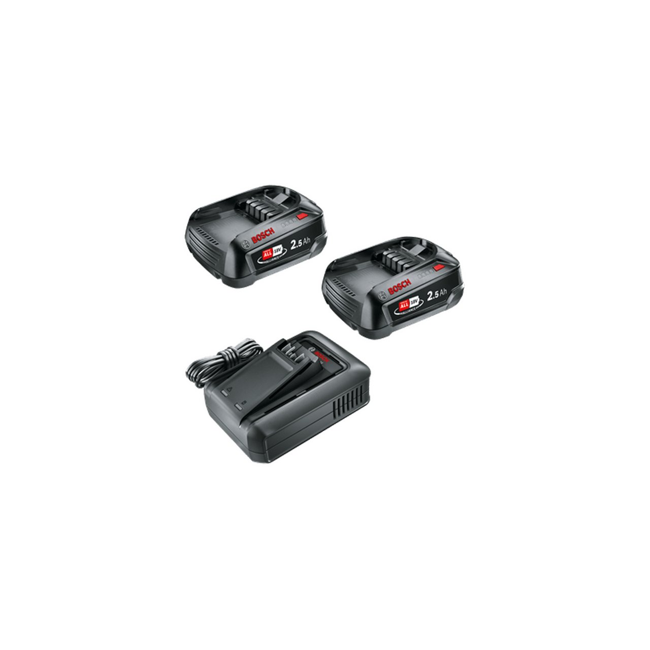 BOSCH BATTERISETT 18V 2X2,5AH M/LADER AL18V-44 BOSCH BATTERISETT 18V 2X2,5AH M/LADER AL18V-44