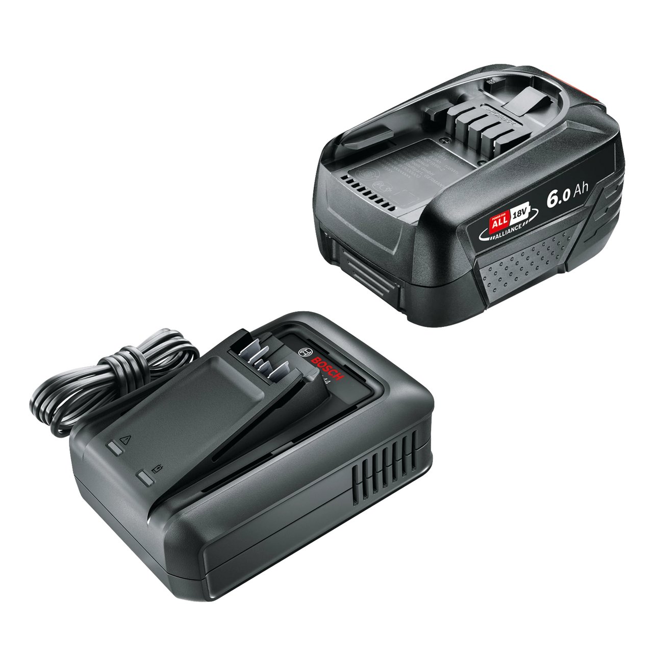 BOSCH BATTERISETT 18V 6,0AH M/LADER AL18V-44 BOSCH BATTERISETT 18V 6,0AH M/LADER AL18V-44